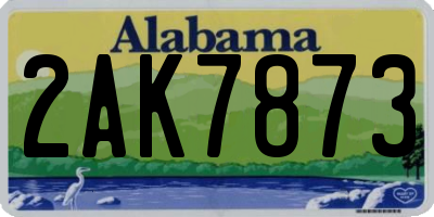 AL license plate 2AK7873