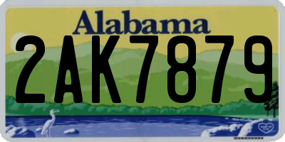 AL license plate 2AK7879