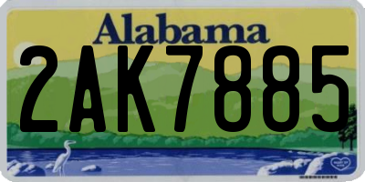 AL license plate 2AK7885