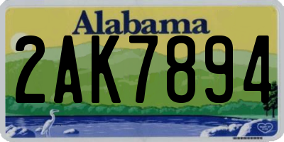 AL license plate 2AK7894