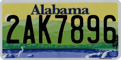 AL license plate 2AK7896