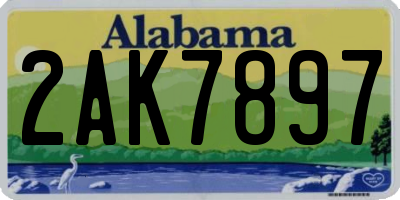 AL license plate 2AK7897