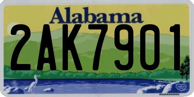 AL license plate 2AK7901