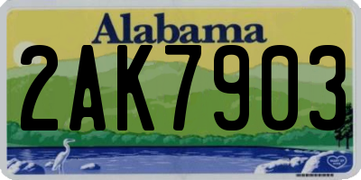 AL license plate 2AK7903