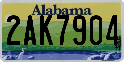 AL license plate 2AK7904