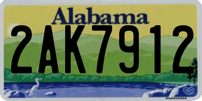 AL license plate 2AK7912