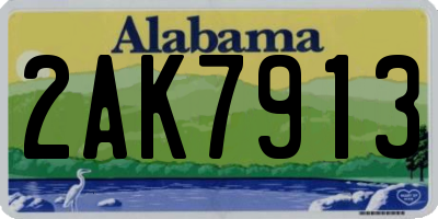 AL license plate 2AK7913