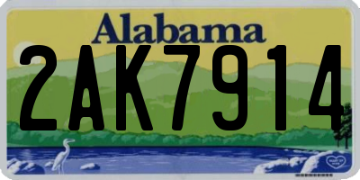 AL license plate 2AK7914