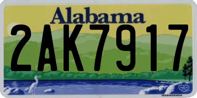 AL license plate 2AK7917