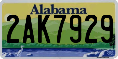 AL license plate 2AK7929
