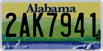 AL license plate 2AK7941