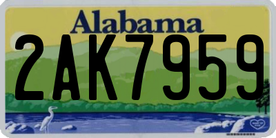 AL license plate 2AK7959