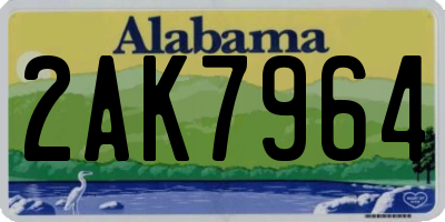 AL license plate 2AK7964