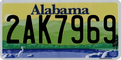 AL license plate 2AK7969