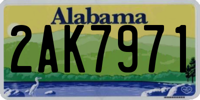 AL license plate 2AK7971