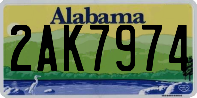 AL license plate 2AK7974