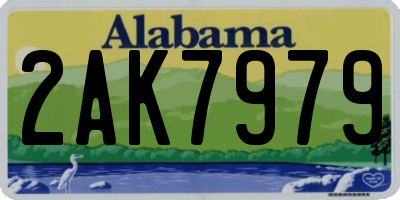 AL license plate 2AK7979