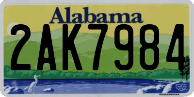 AL license plate 2AK7984