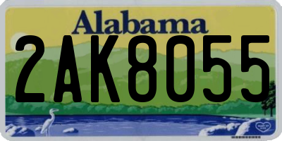 AL license plate 2AK8055