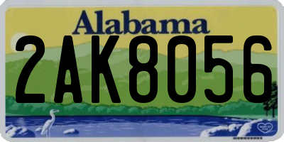 AL license plate 2AK8056