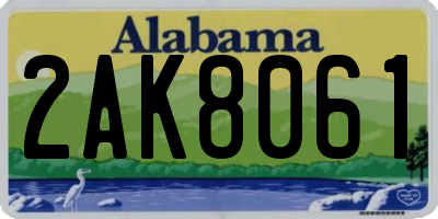AL license plate 2AK8061