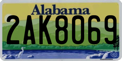 AL license plate 2AK8069