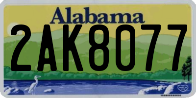 AL license plate 2AK8077