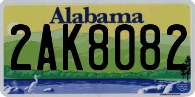 AL license plate 2AK8082