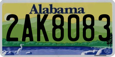 AL license plate 2AK8083