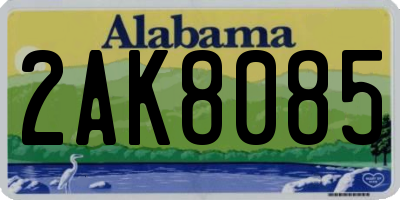 AL license plate 2AK8085