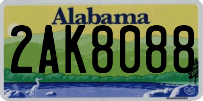AL license plate 2AK8088