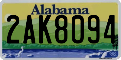 AL license plate 2AK8094