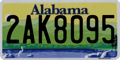 AL license plate 2AK8095