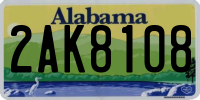AL license plate 2AK8108