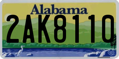 AL license plate 2AK8110