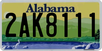 AL license plate 2AK8111