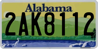 AL license plate 2AK8112