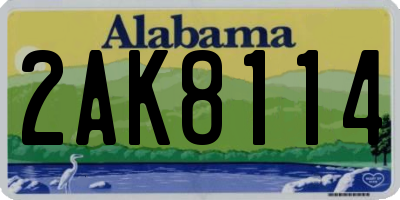 AL license plate 2AK8114