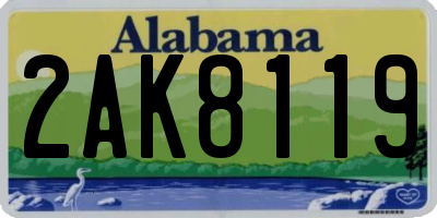 AL license plate 2AK8119