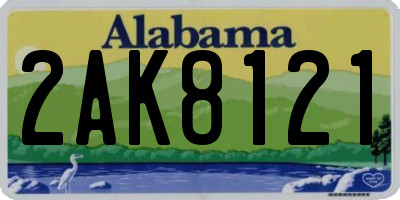 AL license plate 2AK8121