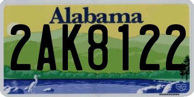 AL license plate 2AK8122