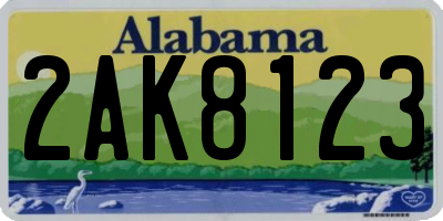 AL license plate 2AK8123
