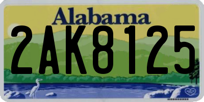 AL license plate 2AK8125
