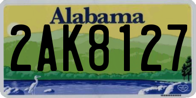 AL license plate 2AK8127