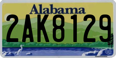 AL license plate 2AK8129