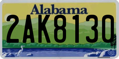 AL license plate 2AK8130