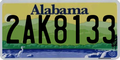 AL license plate 2AK8133