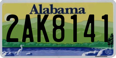 AL license plate 2AK8141