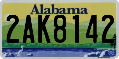 AL license plate 2AK8142