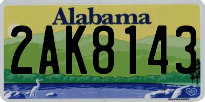 AL license plate 2AK8143